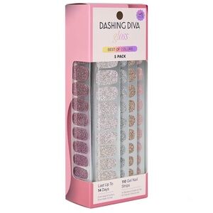 Dashing Diva Glitter 5 Pack Nail Wraps